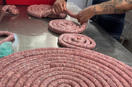 homemade pork and fennel sausage