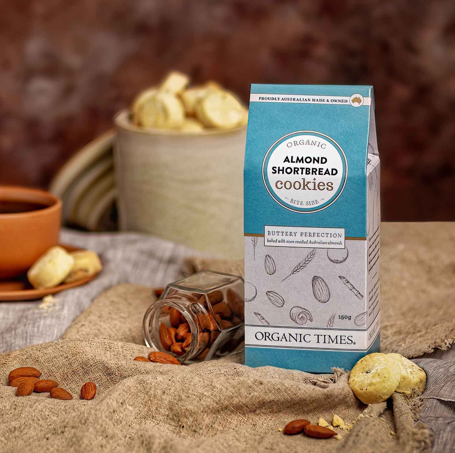 organic times almond shortbread
