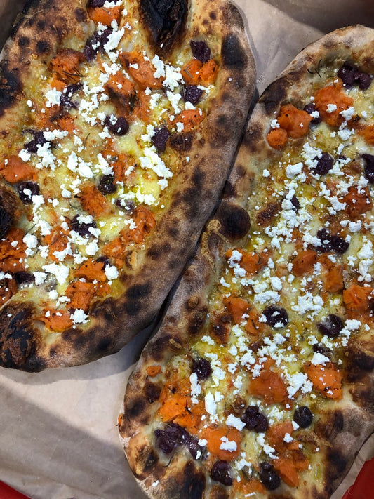 baker bleu's sweet potato pizza