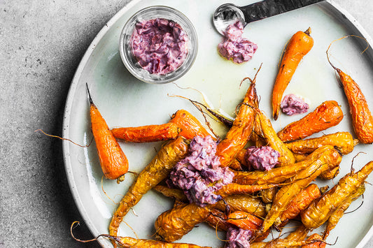 roasted carrots with kalamata olive sauce