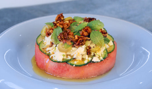 Spicy Watermelon, Feta & Mint Salad