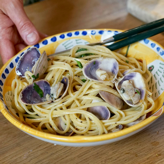 Spaghetti Vongole w Frantoio Extra Virgin Olive Oil