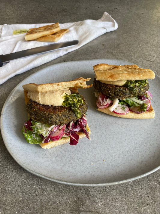 spiced chickpea burger patties