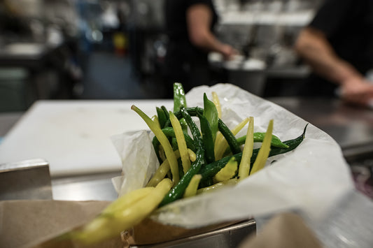 miznon's famous bag of green beans