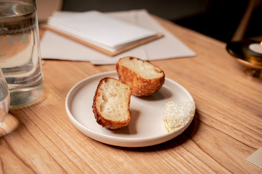 potato bread with macadamia cream