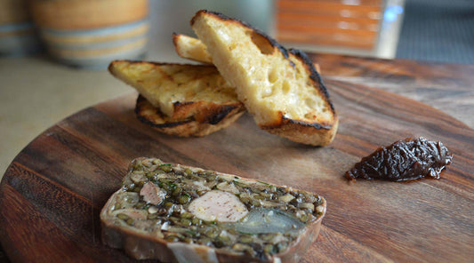 rabbit & green lentil terrine