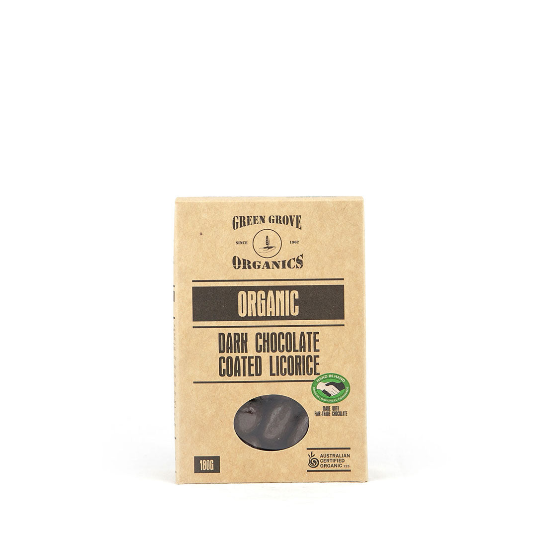 green grove organic dark chocolate coated licorice