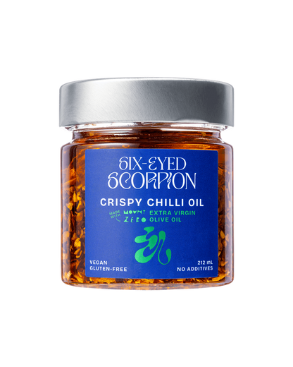 Six-Eyed Scorpion Extra Virgin Olive Oil Crispy Chilli Oil 212ml