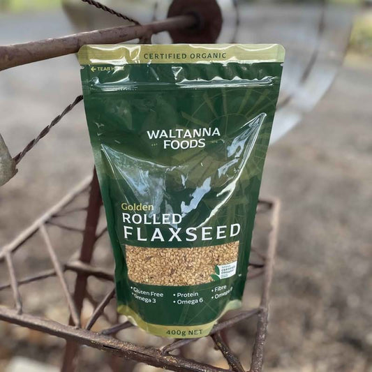 waltanna farms organic rolled gold flaxseed 400g