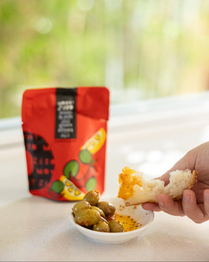 Lemon & Chilli Pitted Green Olives