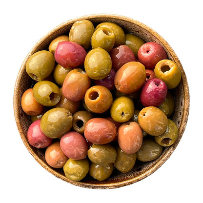 pitted green olives pouch