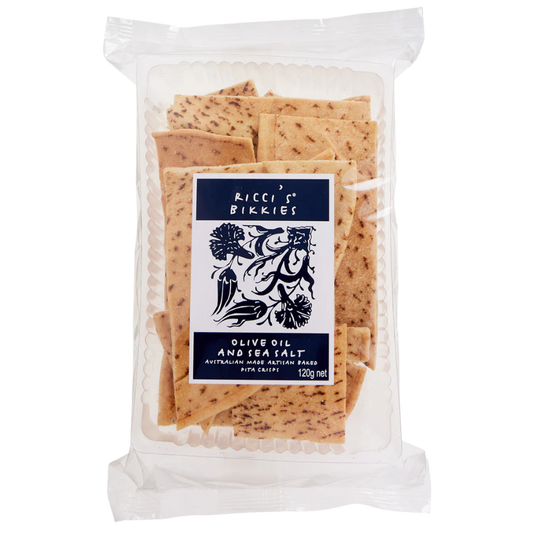 ricci's bikkies olive oil & sea salt pita crisps