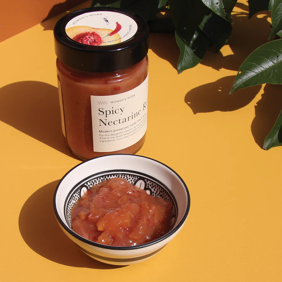 women's work spicy nectarine relish