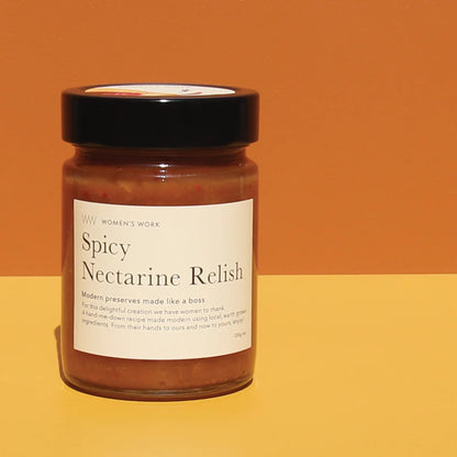 women's work spicy nectarine relish