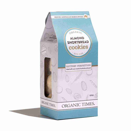 organic times almond shortbread