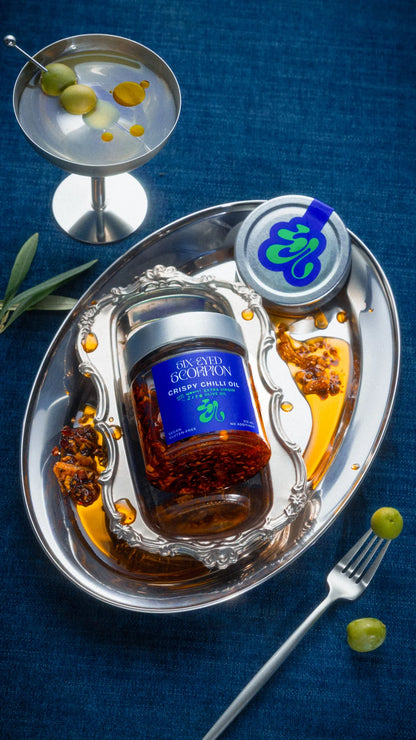 Six-Eyed Scorpion Extra Virgin Olive Oil Crispy Chilli Oil 212ml
