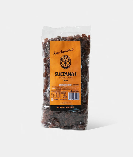 bio-dynamic sultanas
