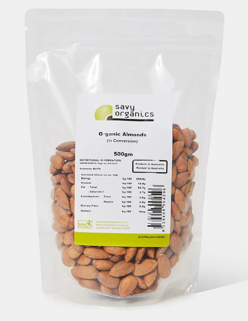 savy organics organic almonds