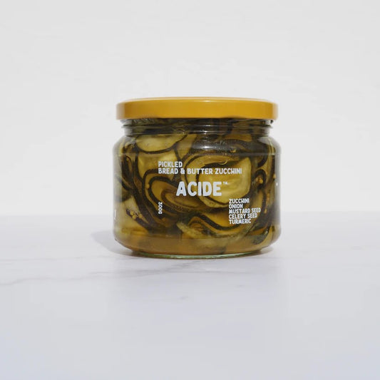 acide bread & butter zucchini pickles