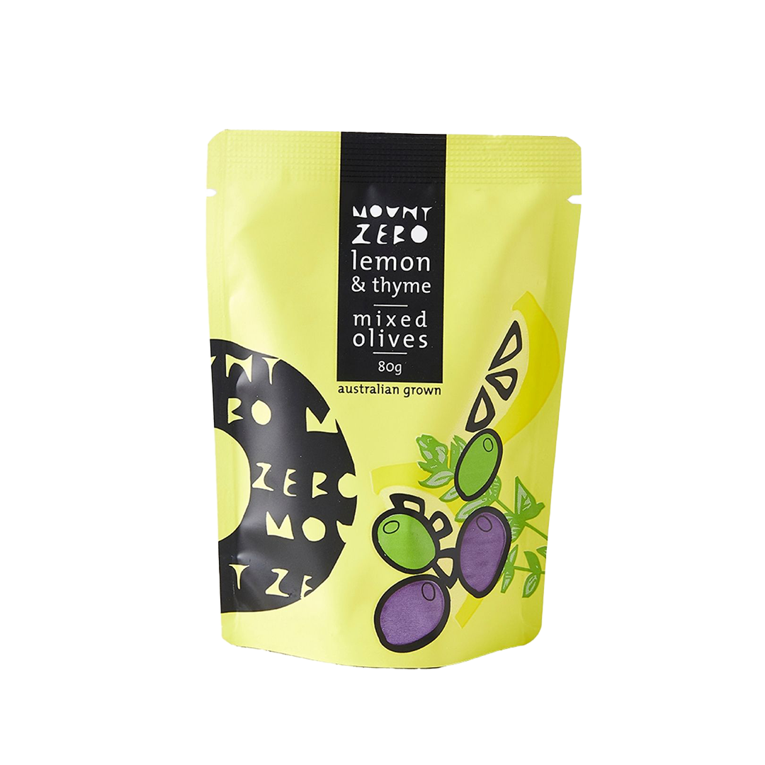 lemon & thyme marinated mixed olives pouch