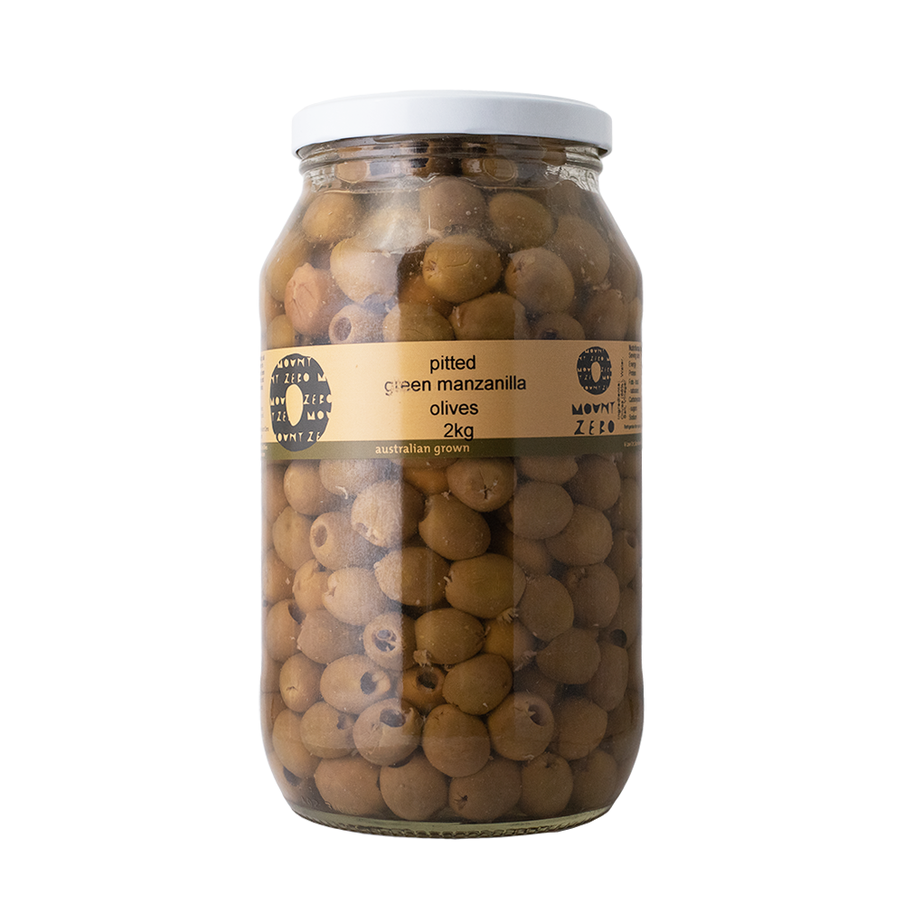 pitted green manzanilla olives