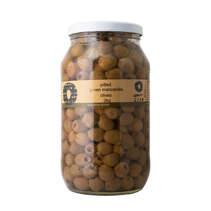 pitted green manzanilla olives