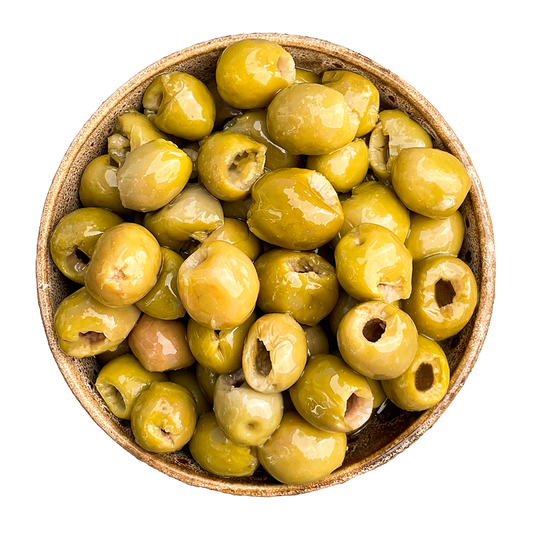 pitted green manzanilla olives