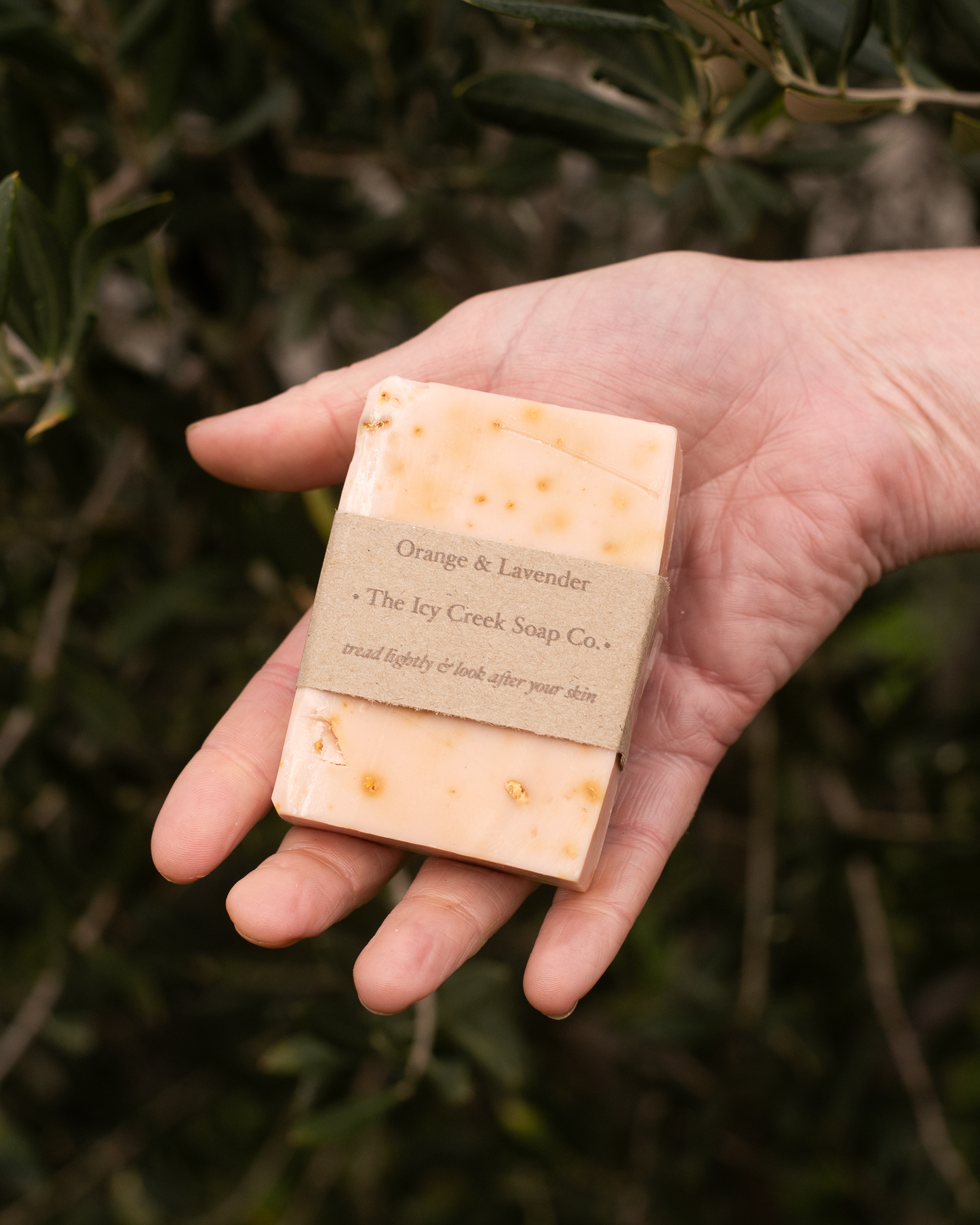 icy creek soap co. orange & lavender soap bar