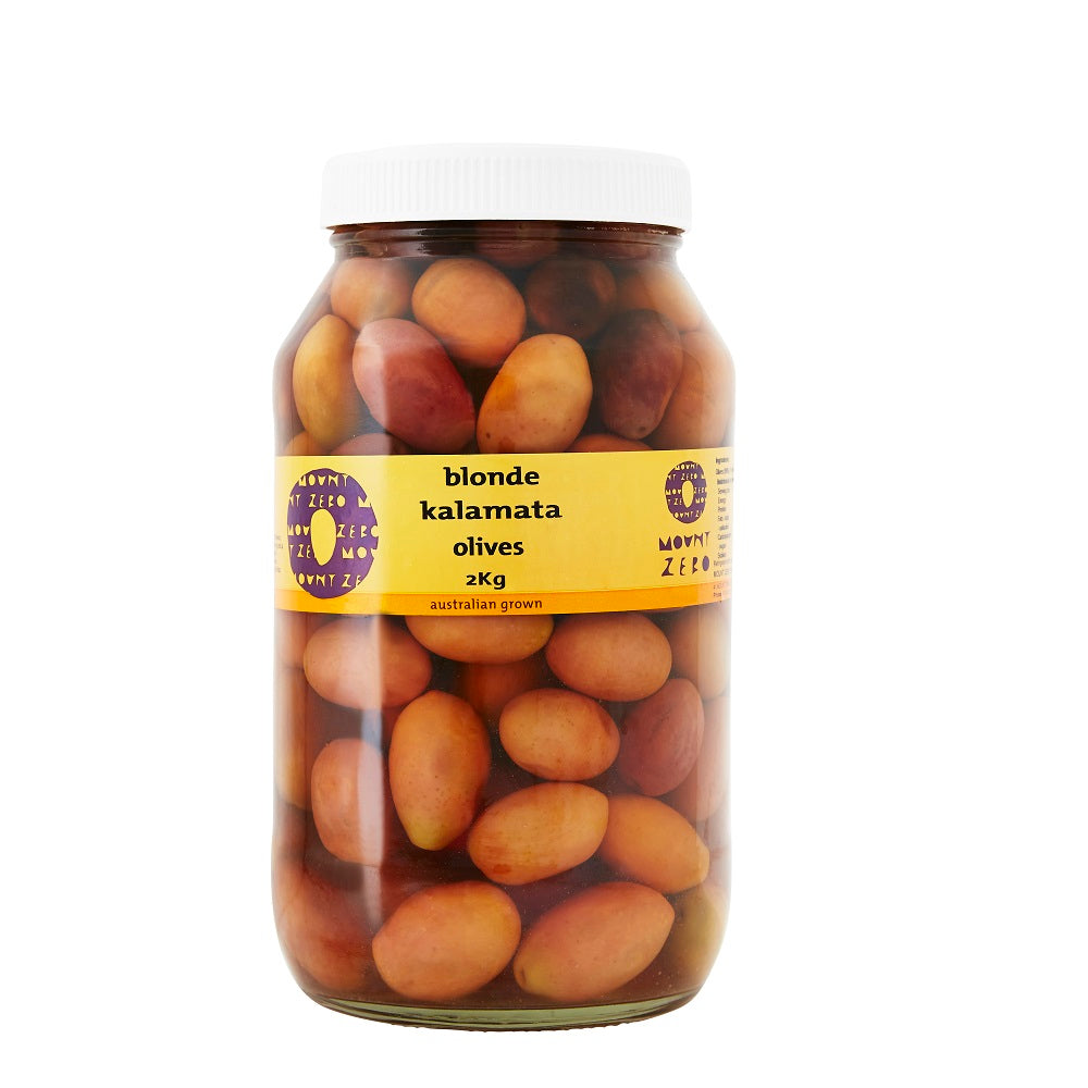 blonde kalamata olives